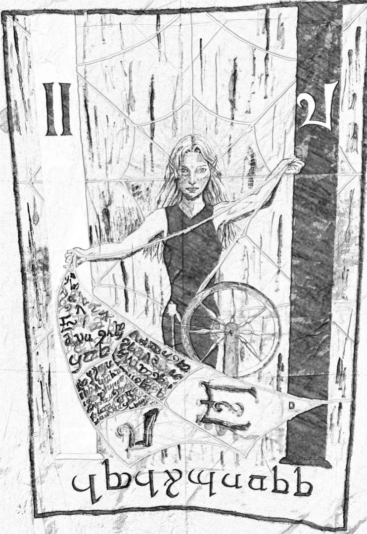 Aurashnee weaving the Dark Elven Fate by Julio Delgado González